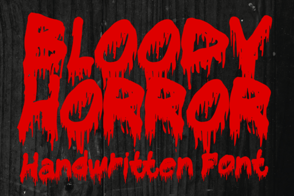 Bloody Horror: A Handwritten Display Font for Spooky Branding