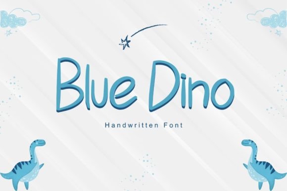 Dino Blue: A Friendly Handwritten Font for Real Small Business Brands