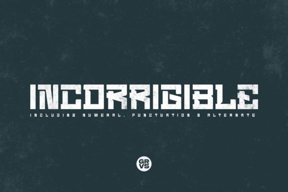 Grvs Incorrigible Modern Sport Font for Bold Craft & Brand Projects