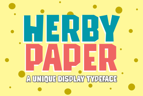 Herby Paper: A Playful Display Font for Bright Brand Identities