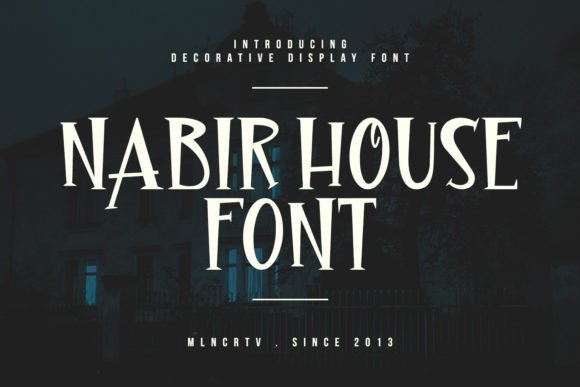 Nabir House: A Vintage Horror Display Font That Delivers Personality