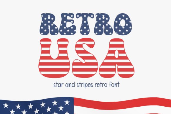 Retro Usa Font: A Bold Display Typeface for USA-Themed Campaigns
