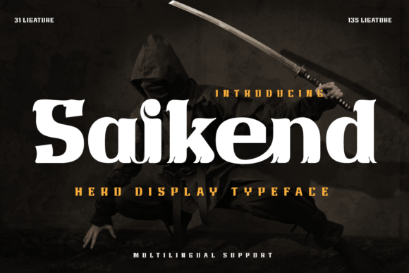 Saikend: A Bold Display Font for Hero Sections & Digital Branding
