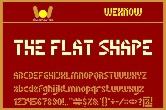 The Flat Shape: A Techno-Sci-Fi Display Font for Bold Digital Identity