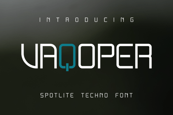 Vaqoper: A Light Techno Display Font for Handmade Labels & Printables